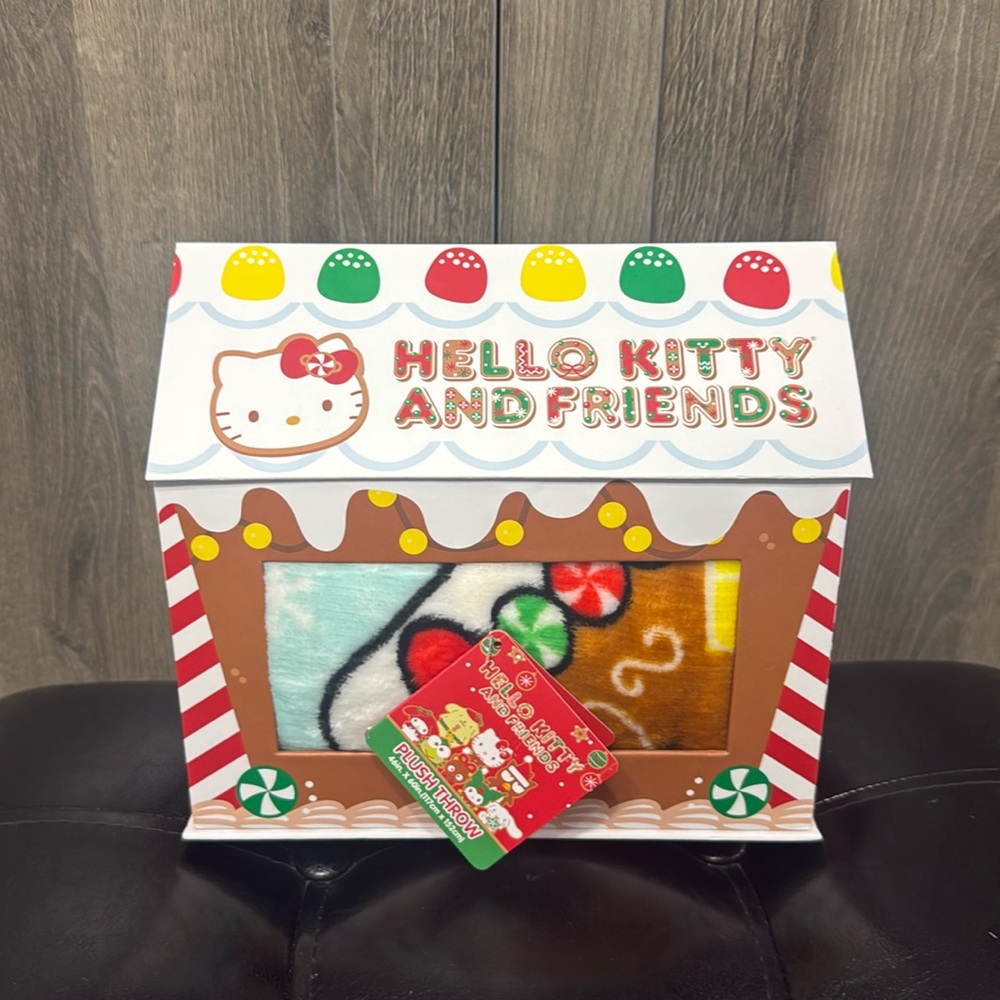 New Hello Kitty Christmas Holiday Treats 46 x 60 Plush Throw Blanket New In Box